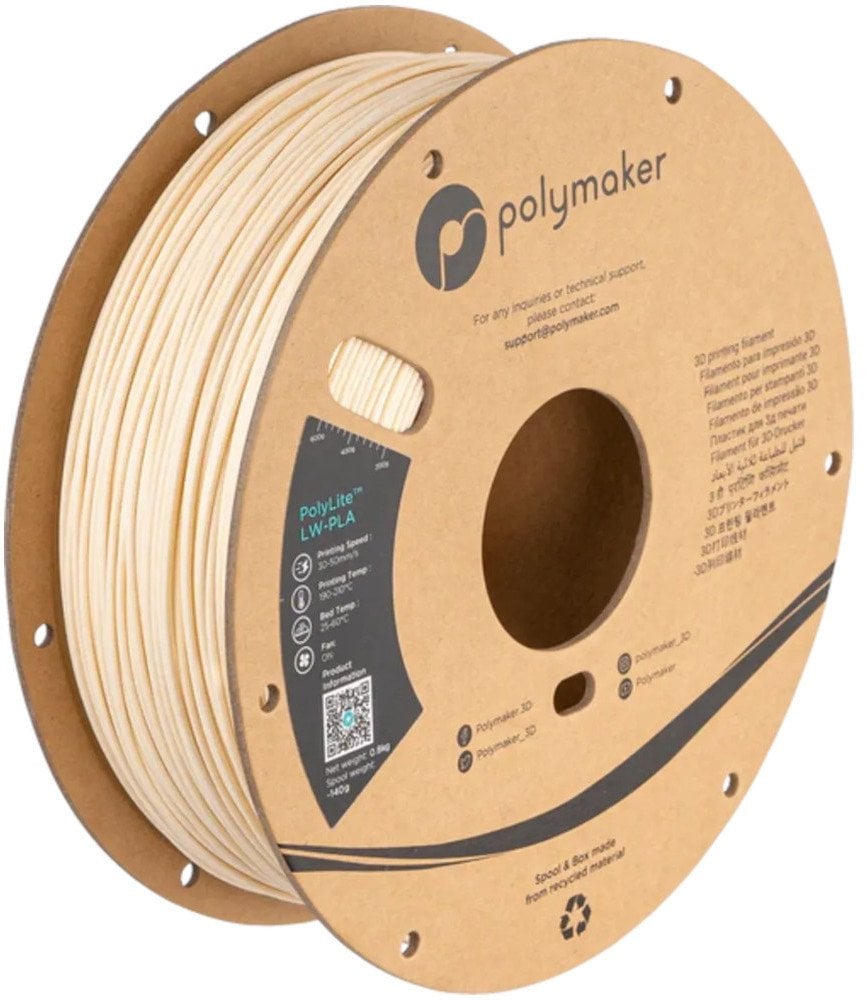 Filament Polymaker PolyLite LW-PLA 1,75mm 0,80kg - White}