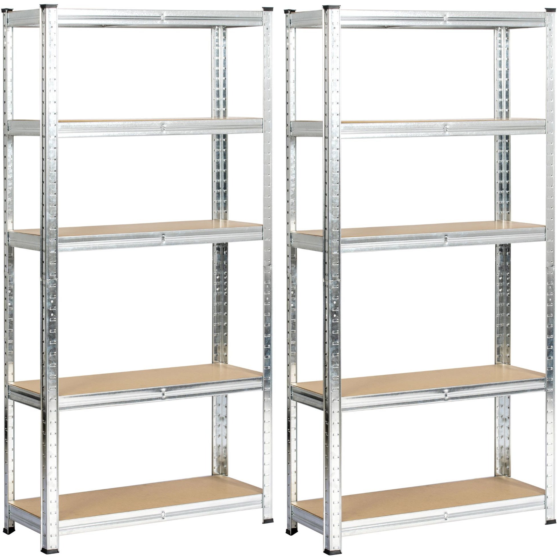 Fancy Garden 2x REGAŁ METALOWY 70x30x154 SREBRNY