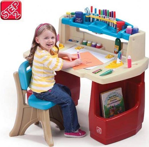 Step2 Step2 Biurko z Krzesełkiem Kącik plastyczny edukacyjny Delux