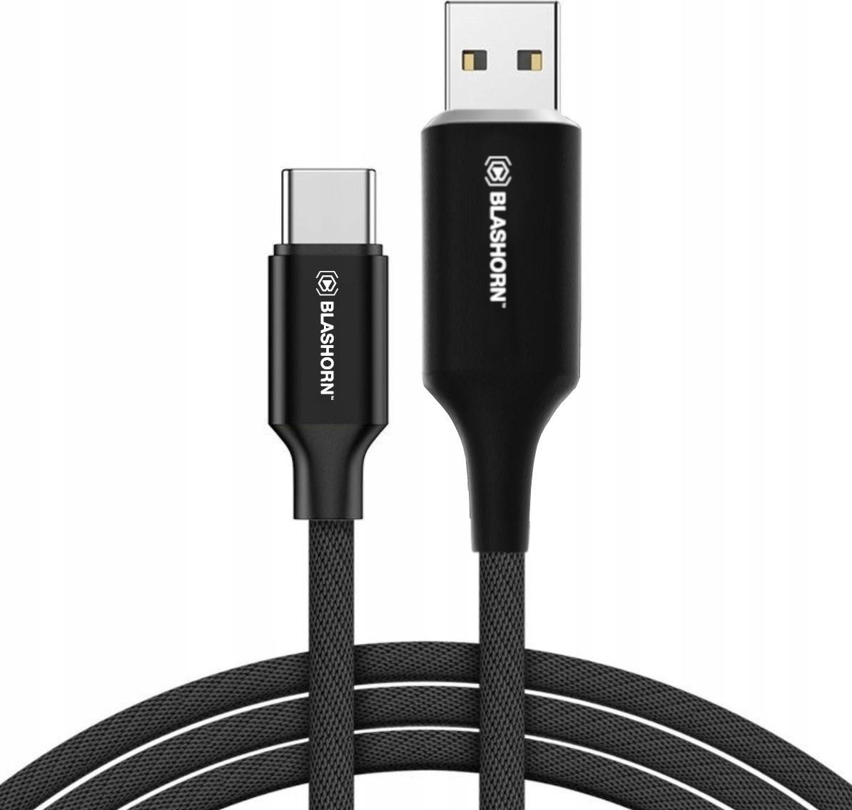 Kabel USB Blashorn USB-A - USB-C 1 m Czarny
