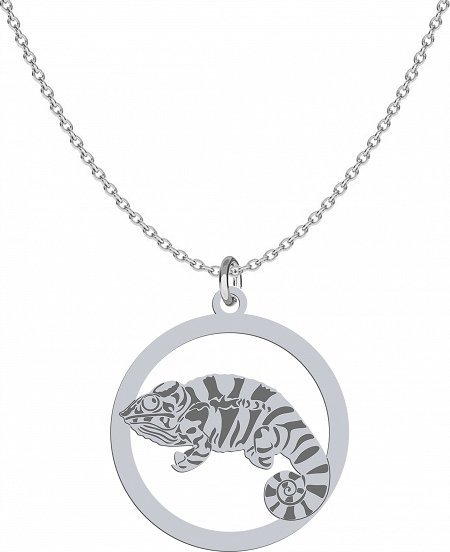 Radziszewska Jewellery Naszyjnik Srebrny Kameleon Łańcuszek 925 Prezent Biżuteria GRAWER DEDYKACJA