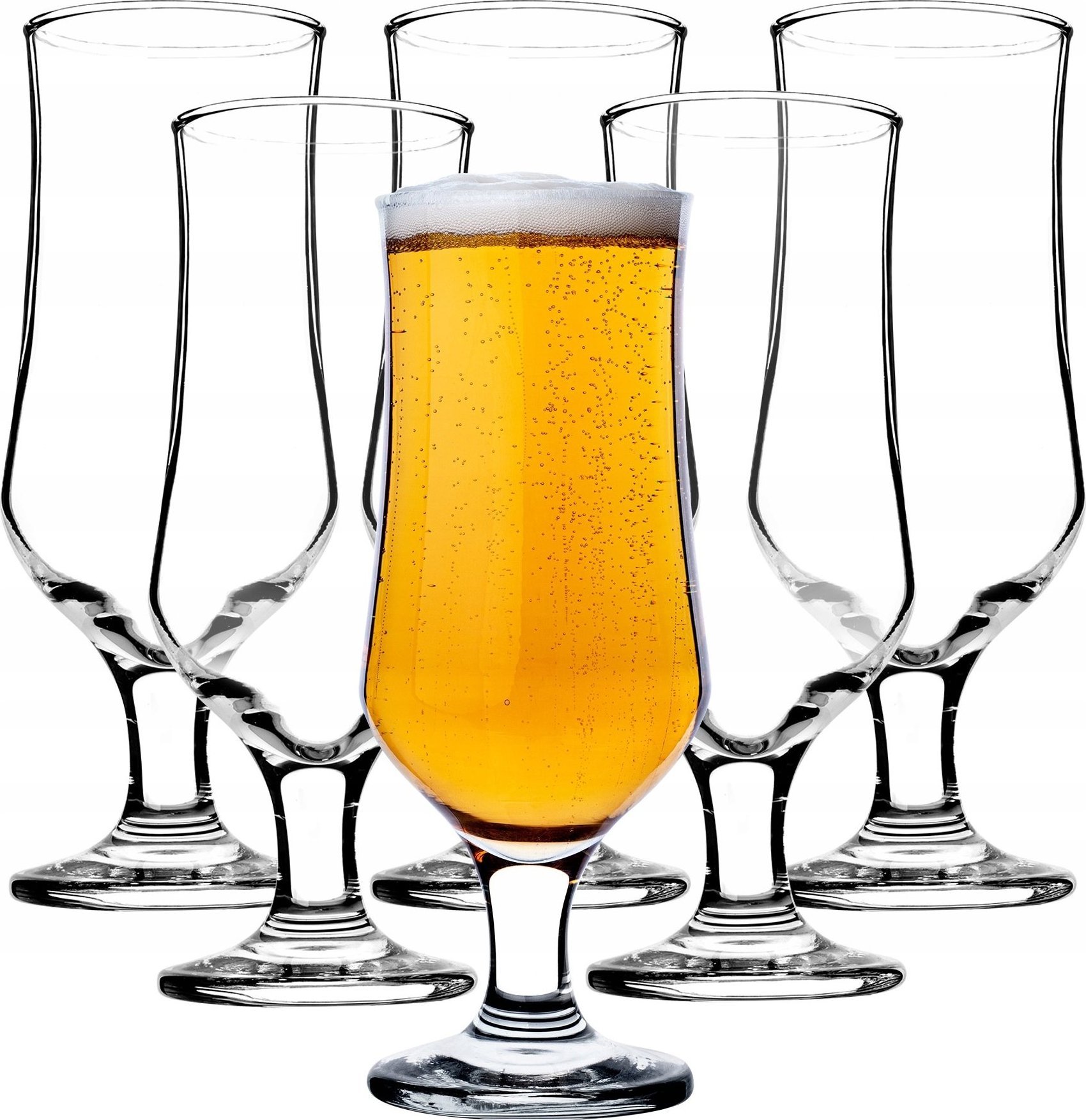 Kadax Szklanka Do Piwa, Kufel Szkło Bezbarwne 360ml 6szt