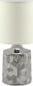 Lampa stołowa IDEUS Stołowa LAMPA stojąca LINDA 03785 Ideus ceramiczna LAMPKA abażurowa wzorki biała chrom