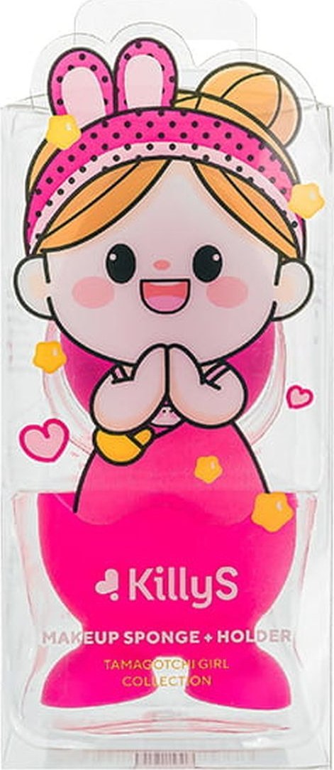 KillyS Tamagotchi girl gąbeczka do makijażu ze stojakiem magenta 1szt.