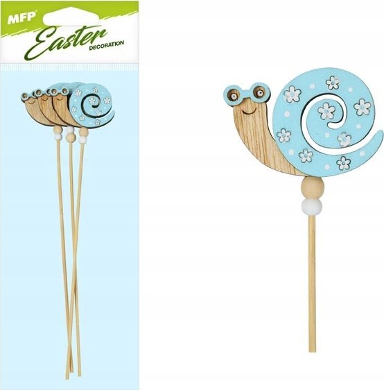 MFP paper ślimak na patyku 3szt koronka niebieski 28cm 2221599