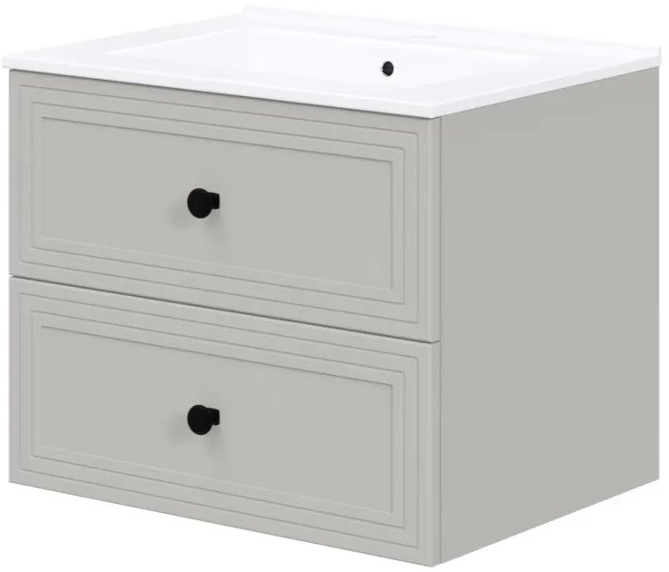 Szafka pod umywalkę TORETO 2S 60cm kaszmirowy mat HALMAR