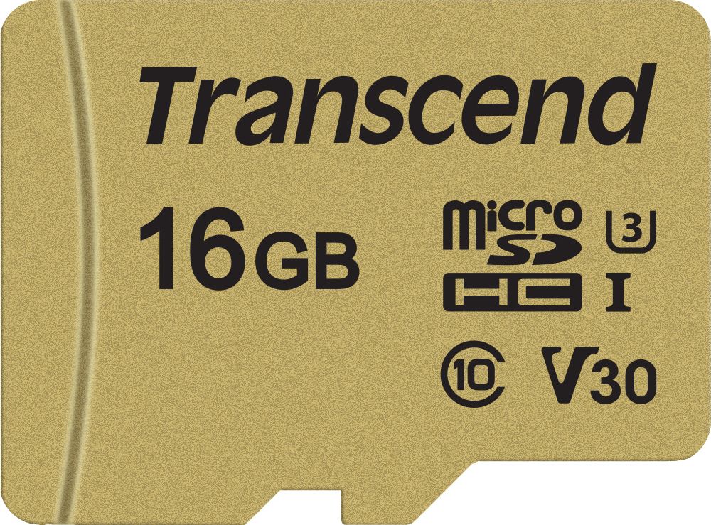 Karta Transcend 500S MicroSDHC 16 GB Class 10 UHS-I/U3 V30 (TS16GUSD500S)