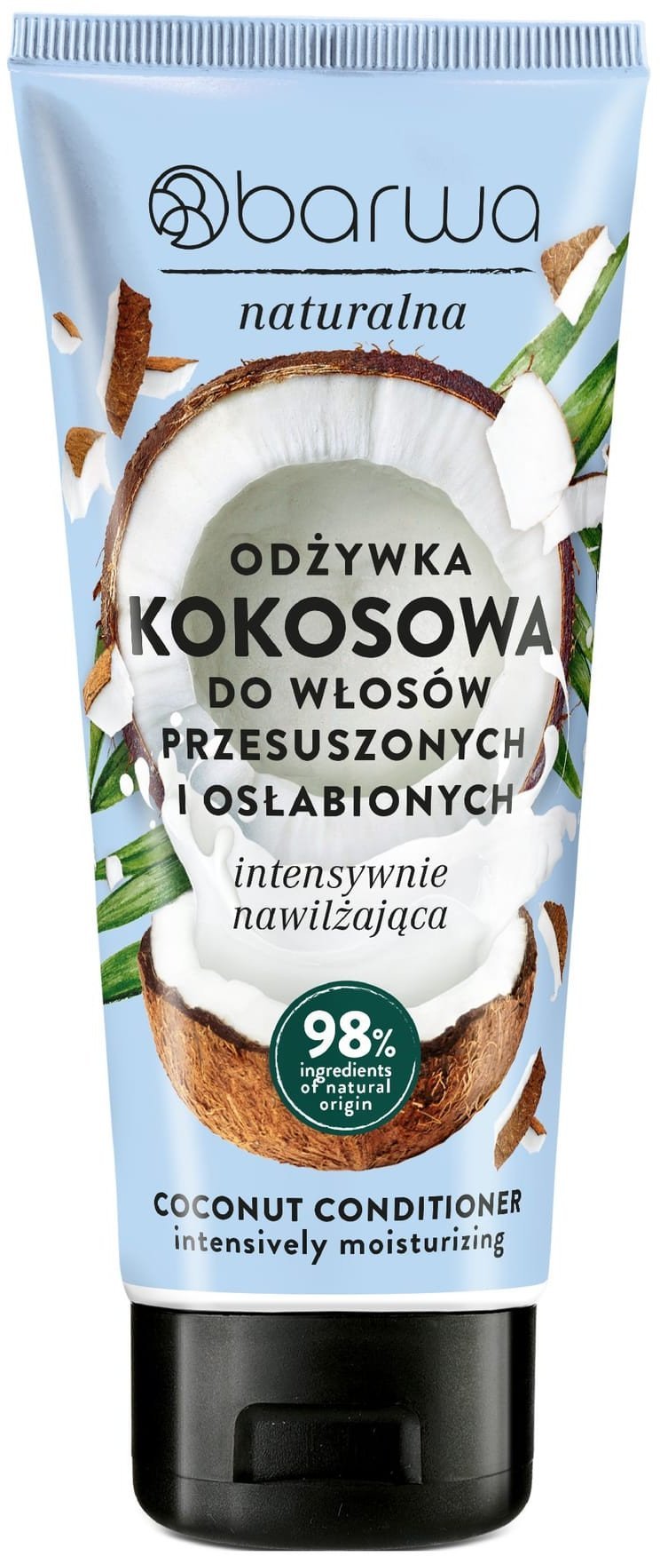 BARWA Naturalna Odżywka intensywnie nawilżająca do włosów Kokosowa 200 ml
