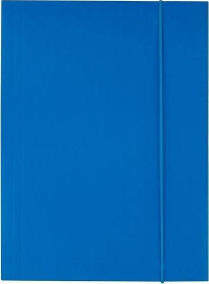 D.Rect Teczka kartonowa z gumką A4 niebieska