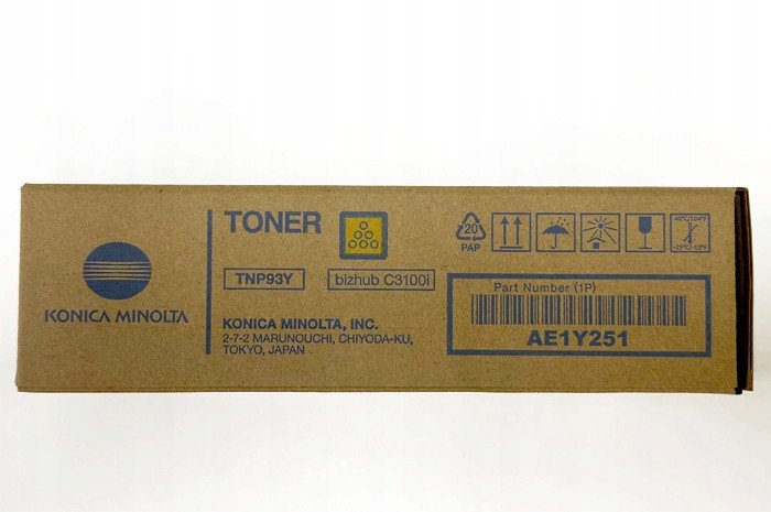Oryginalny Toner Yellow Konica Minolta Bizhub C3100i (TNP93Y, TNP-93Y, AE1Y251)