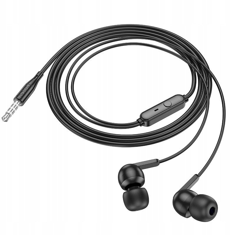HOCO słuchawki przewodowe Jack 3,5 mm z mikrofonem M124 czarne