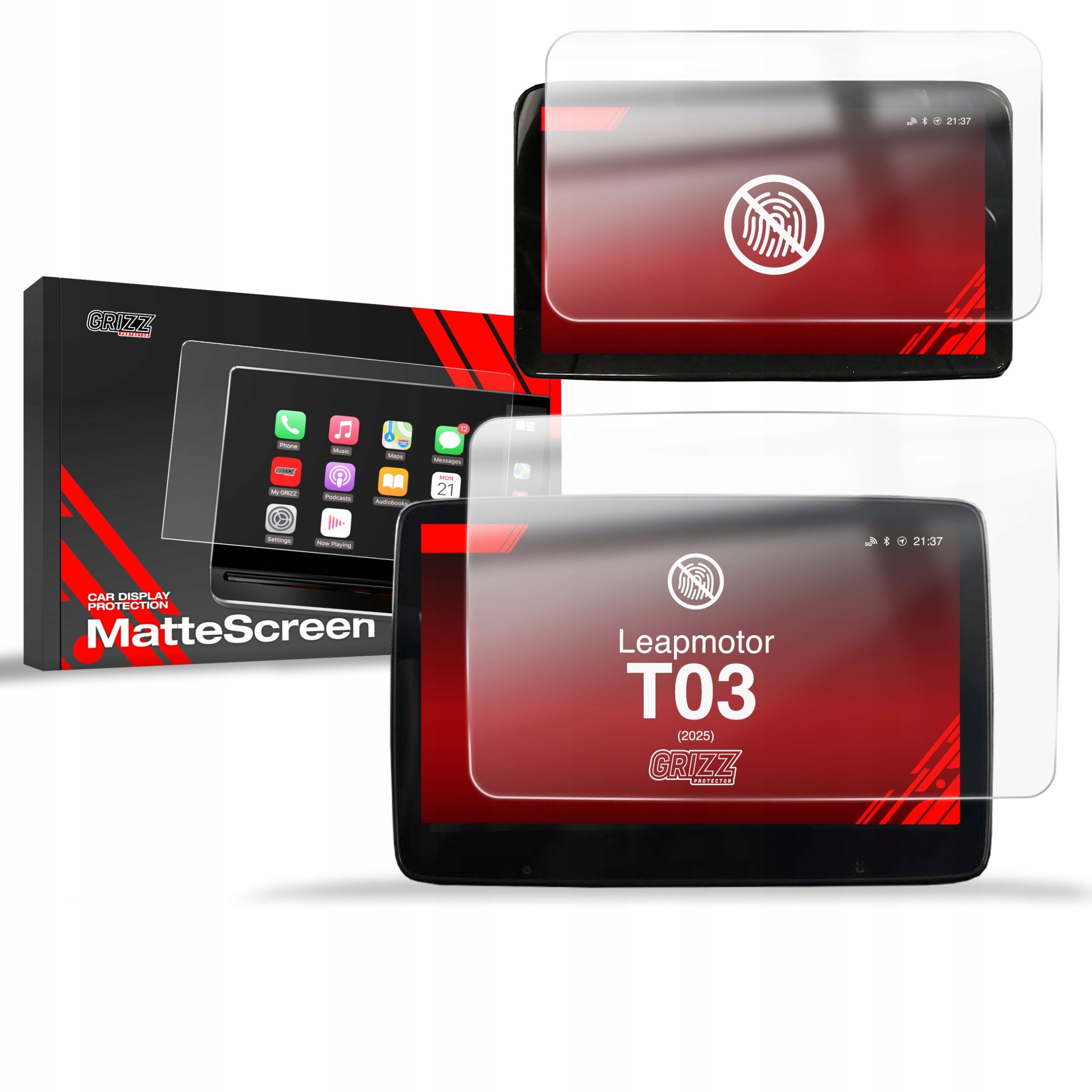 GrizzGlass Folia matowa CarDisplay Protection do Leapmotor T03 10,1" (2025) [2w1]