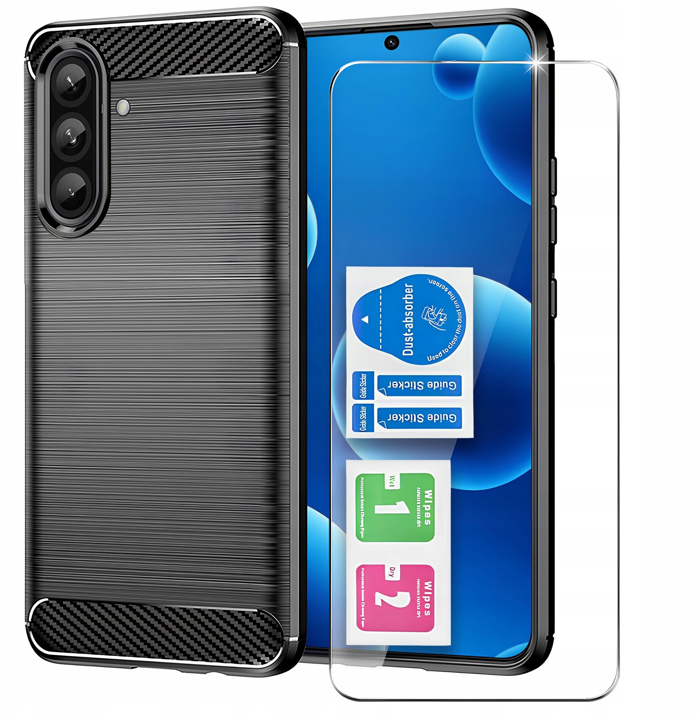 ETUI SIMPLE CARBON CASE DO SAMSUNG GALAXY A36 5G / A56 5G CZARNA NAKŁADKA