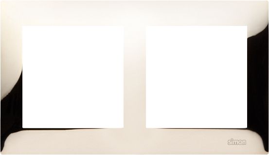 Kontakt-Simon Ramka 2-krotna 54 Premium metalowa złoto metal (DR2/66)