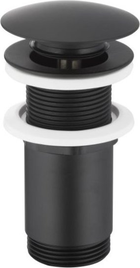 KFA SPUST UMYWALKOWY TYPU KLIK-KLAK, DUŻY BEZ PRZELEWU, CZARNY