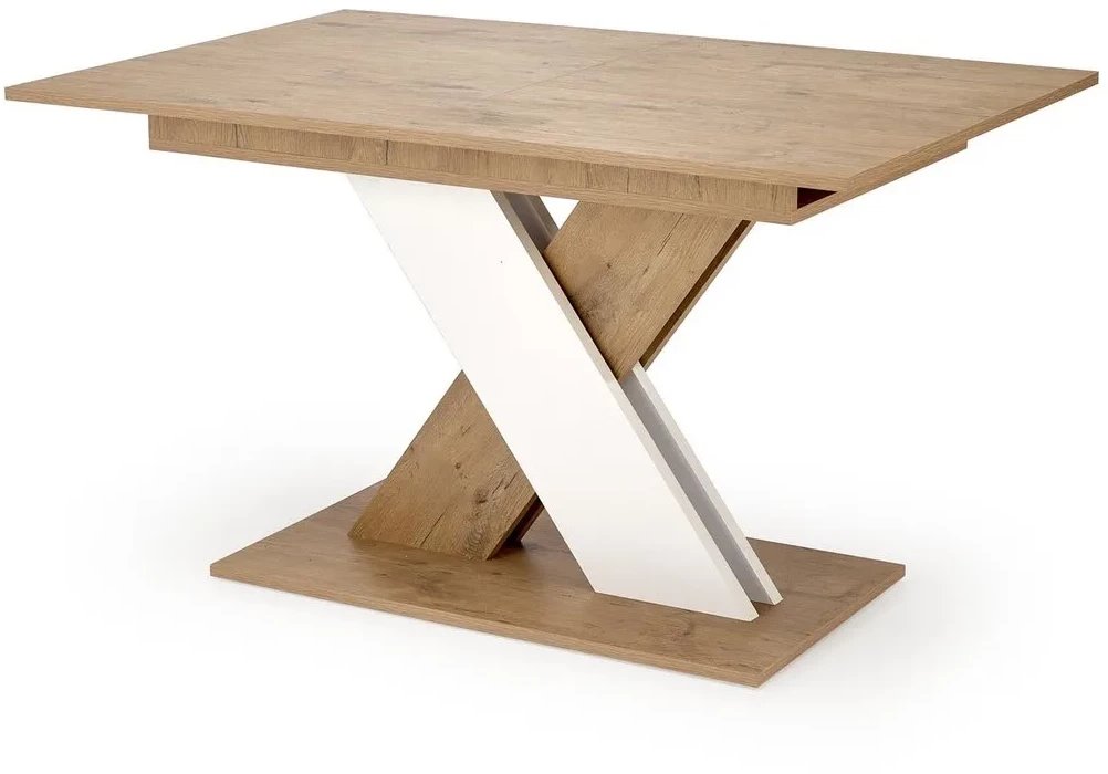 Stół rozkładany XARELTO 130(175)x85 dąb lancelot/biały HALMAR