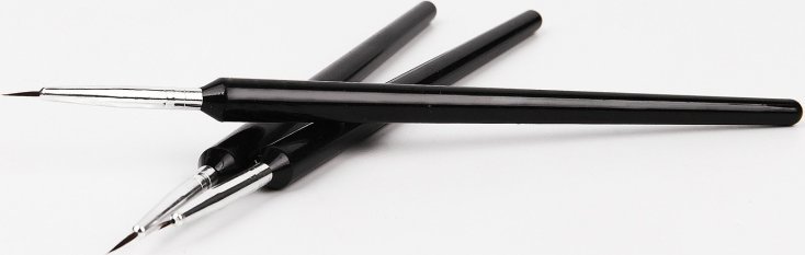 Rosfix ZESTAW PĘDZELKÓW DO ZDOBIEŃ CZARNE HYBRYD ŻELU 3SZ