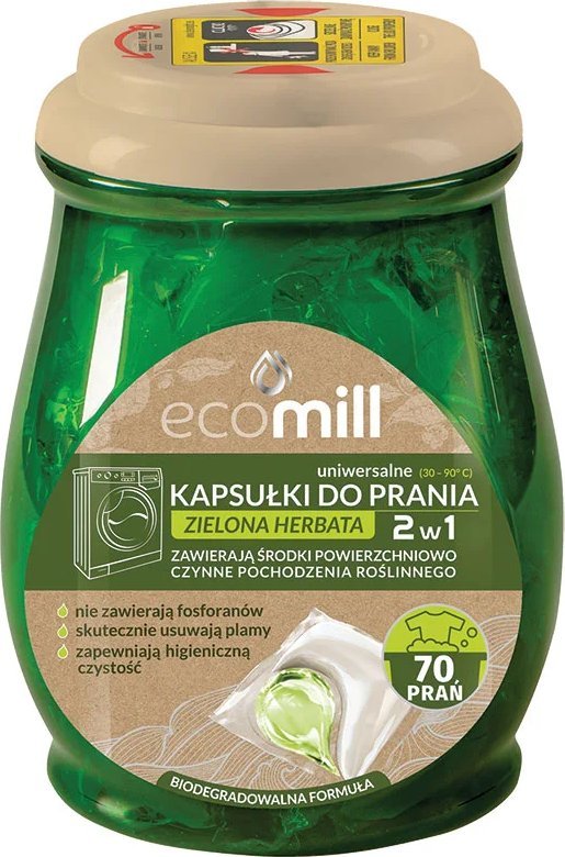 Mill Ecomill* kapsułki do prania zielona herbata 70 szt