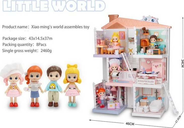 LeanToys Domek Dla Lalek + Akcesoria