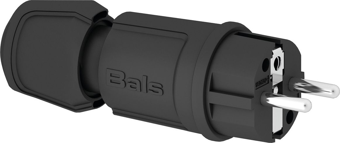 Bals Wtyczka przenośna Uni-Schuko Multi-Grip czarna 16A 230V IP44 (7372)