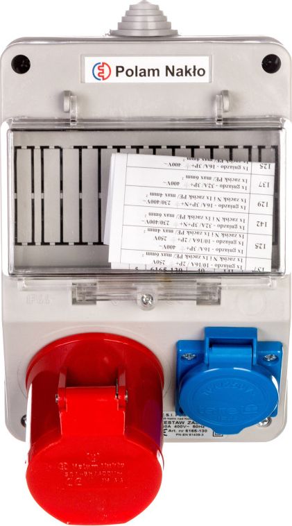 Tarel Zestaw zasilający 32A/400V 4P + 10/16A 250V + płytka odgałęźna 5x6mm2 6165-130 - 6165-130
