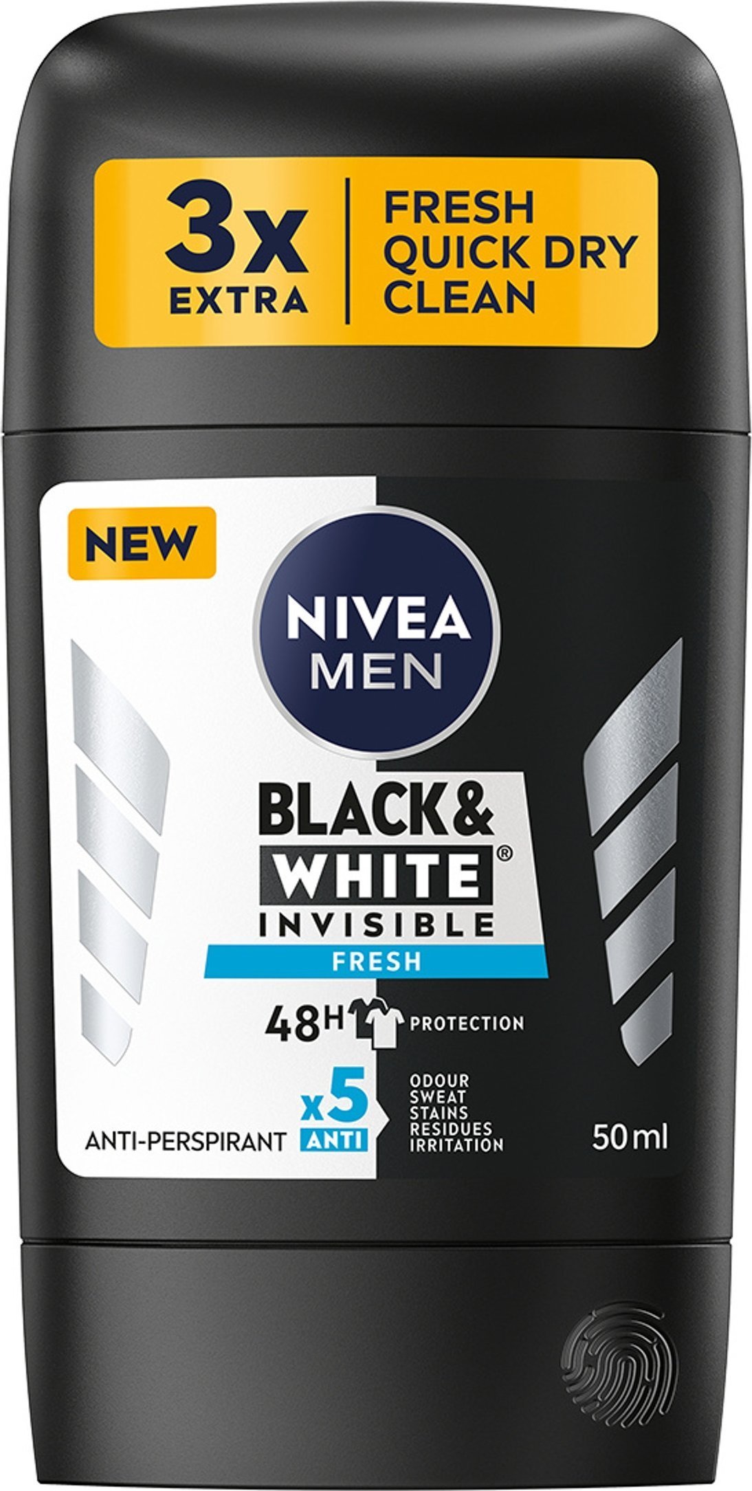 NIVEA_Men Black&White Invisible Fresh antyperspirant w sztyfcie 50ml