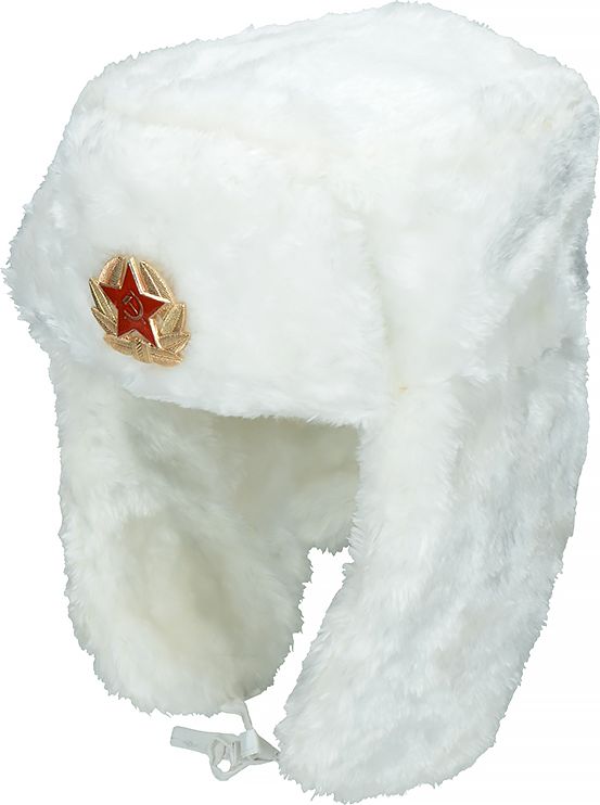MFH Czapka uszatka rosyjska uszanka biała r. XS
