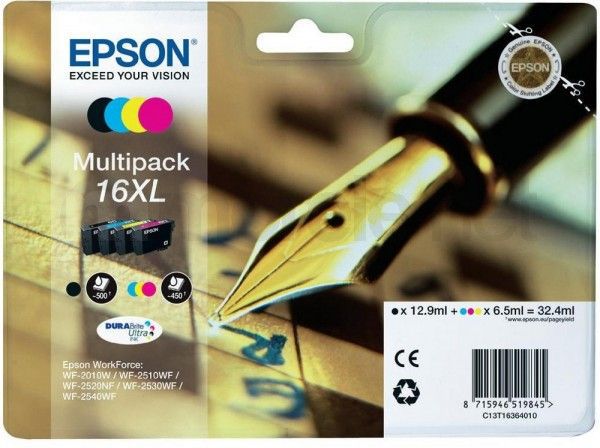 Tusz Epson zestaw tuszy T1636 XL (C13T16364010) Multi Pack (CMYK)
