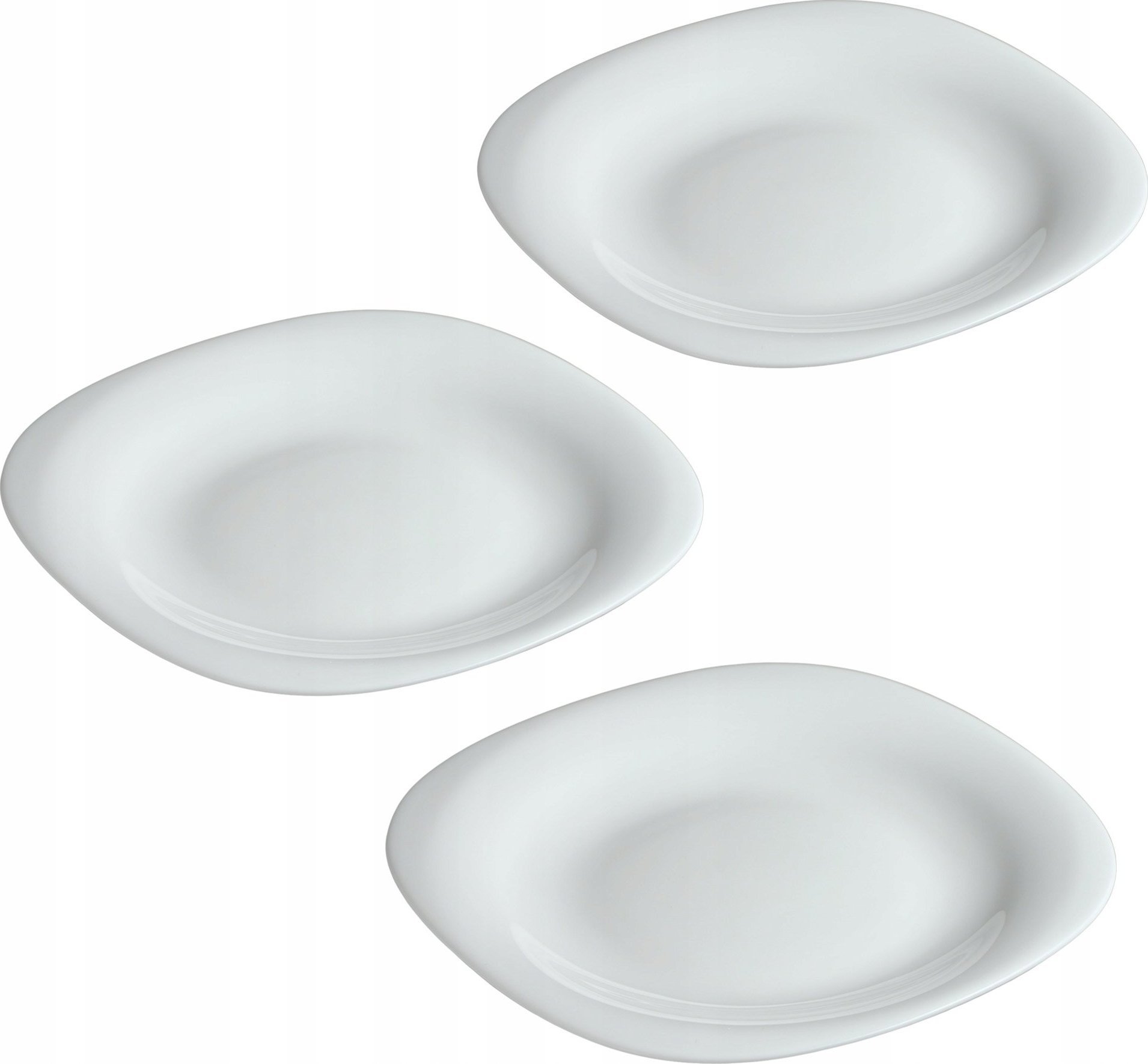 Kadax KADAX Talerz Deserowy 21cm Zestaw 3 Talerzy Biały