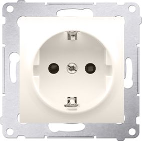 Kontakt-Simon Gniazdo wtyczkowe pojedyncze Simon 54 uziemienie Schuko 16A IP20 kremowy (DGSz1Z.01/41)