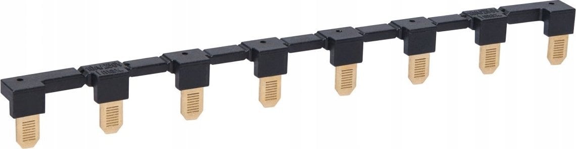 Relpol Mostek grzebieniowy 8-polowy czarny do gniazd GZP80 i przekaźników PUSH-IN PI84, PI85, PI84P, PI85P - ZGZP80-8 BK 2616319