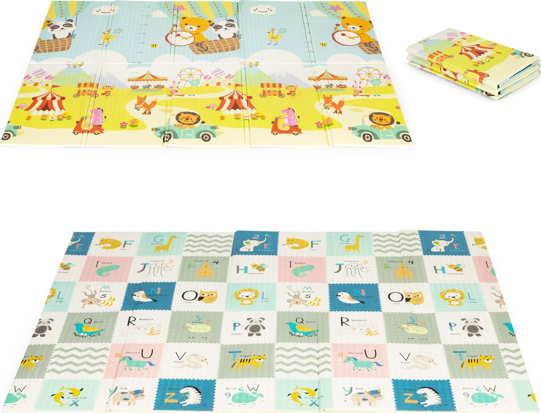 Ecotoys Mata piankowa edukacyjna dwustronna składana duża torba ECOTOYS