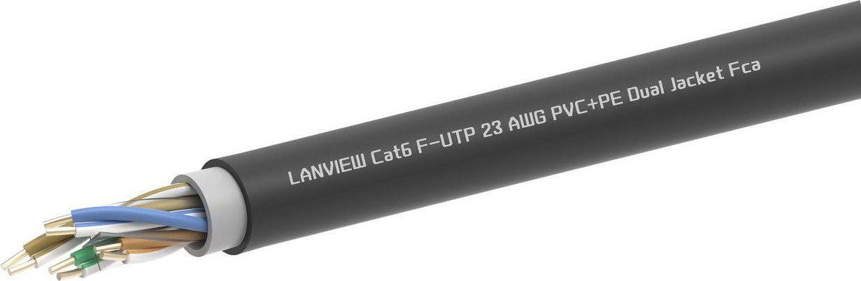 Lanview CAT6 F/UTP PVC+PE Dual Jacket