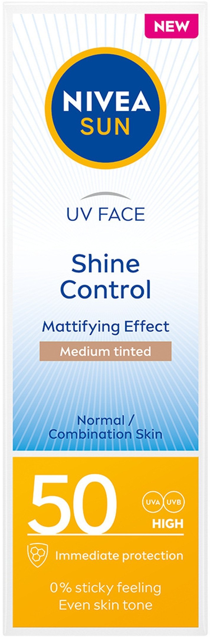NIVEA SUN Shine Control Krem matujący do twarzy SPF50 50 ml
