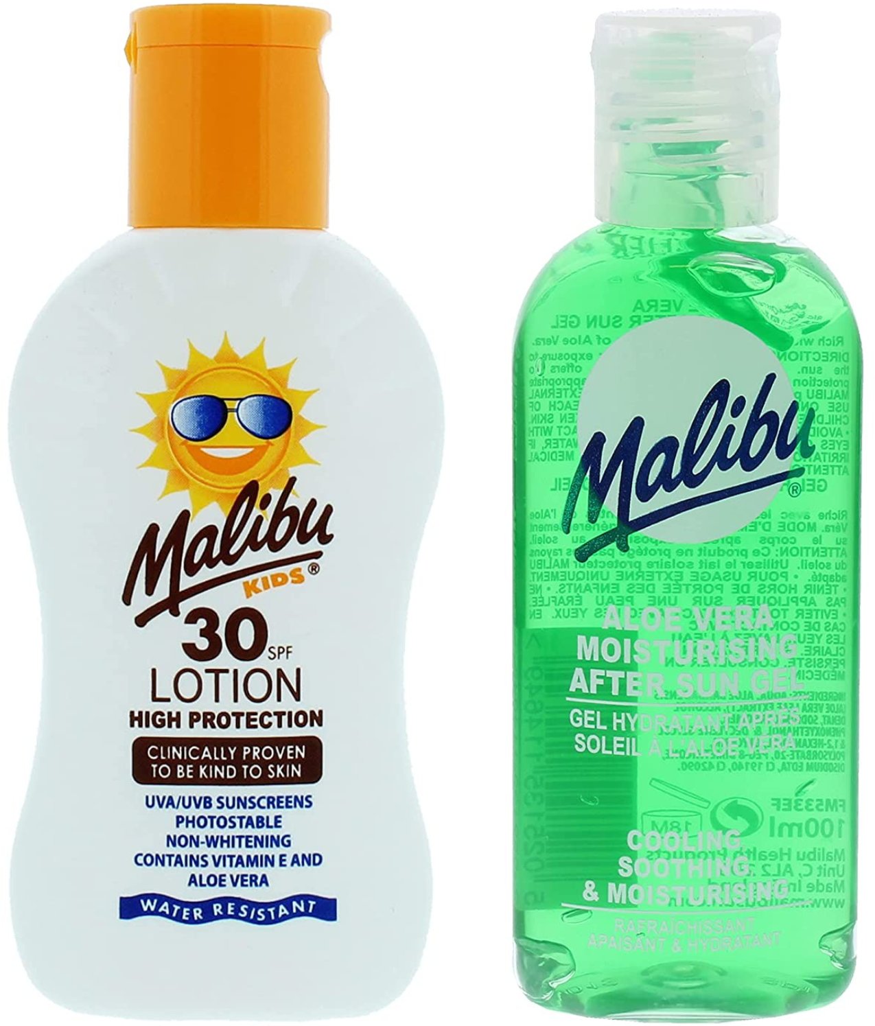 Malibu Balsam Ochronny Dla Dzieci SPF30 100ml + Aloe Po Opalaniu 100ml