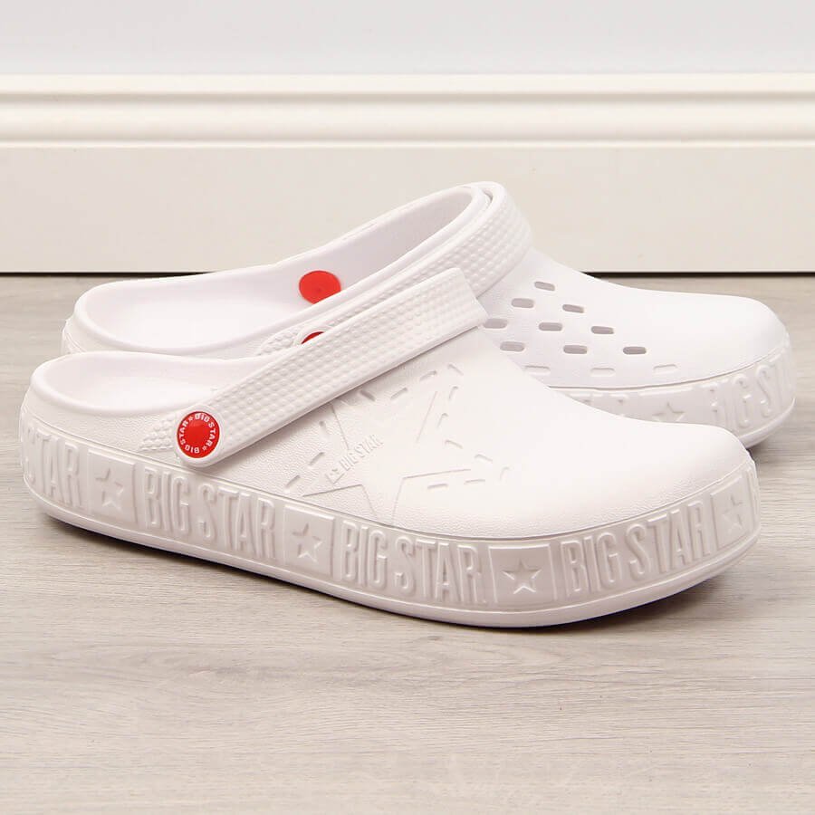 Big Star Klapki piankowe kroksy białe Big Star II275003 41