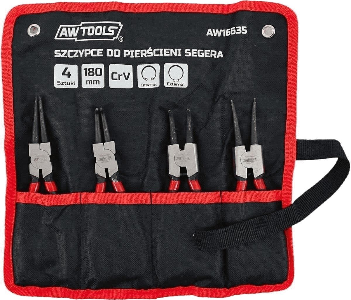 AWTools szczypce segera 180 4 części etui (AW16635)