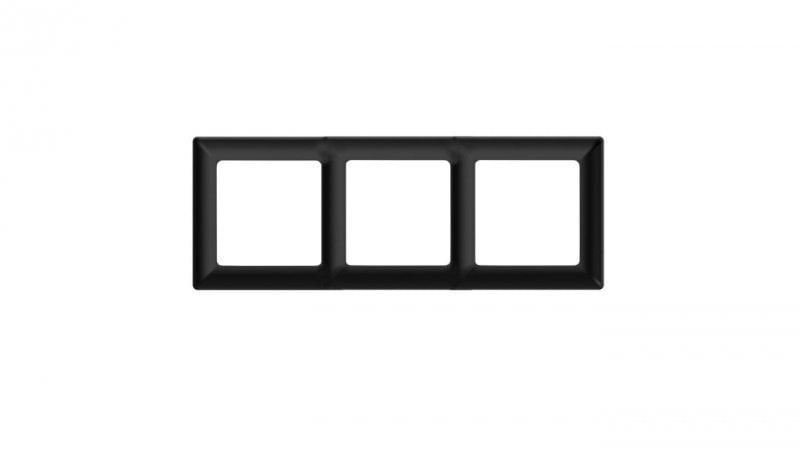 Ramka potrójna, Varia, czarna / 46422