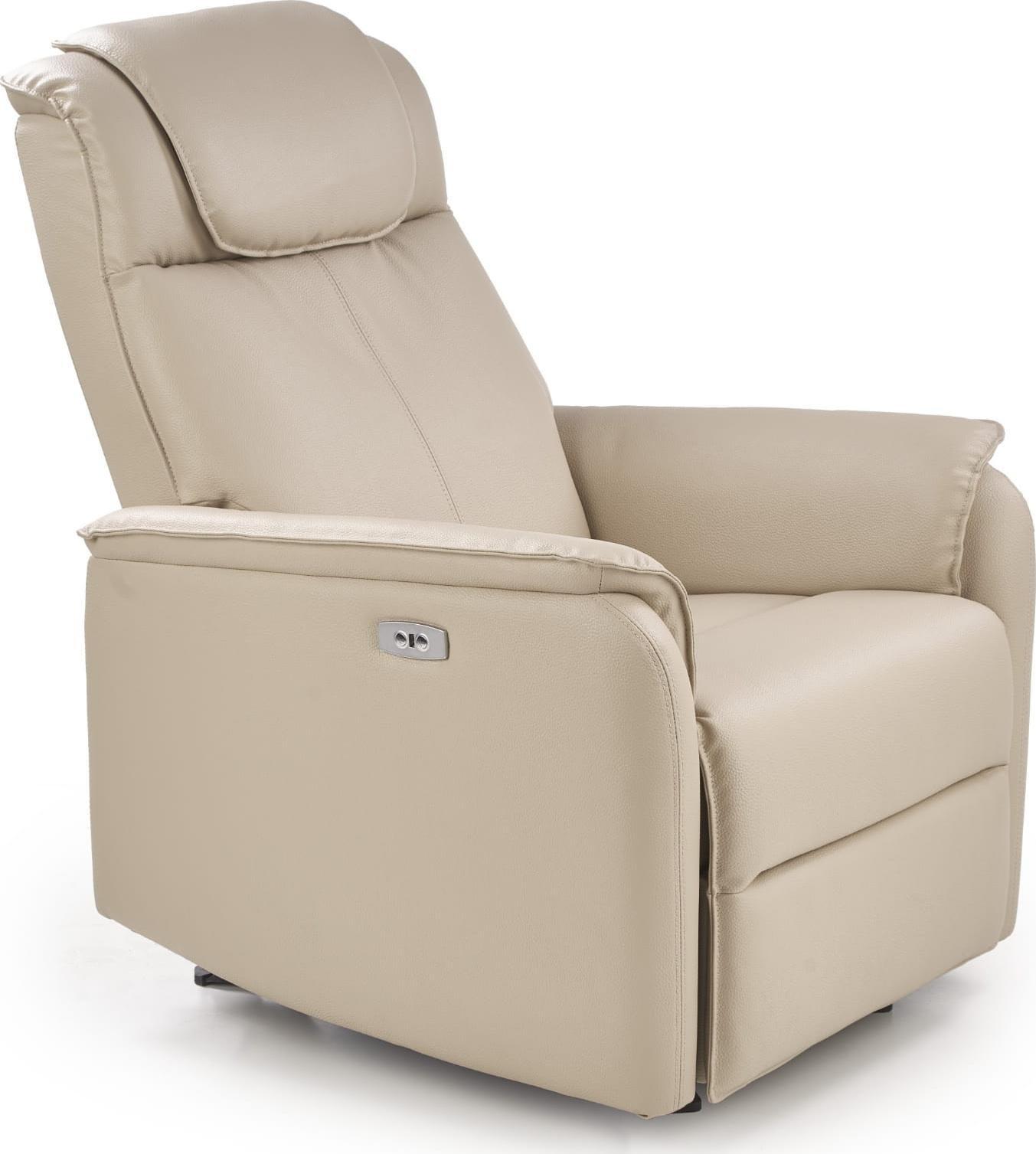 Halmar WNĘTRZARSKIE PARADISE fotel wypoczynkowy z fukcją elektrycznego rozkładania oraz funkcją kołyski