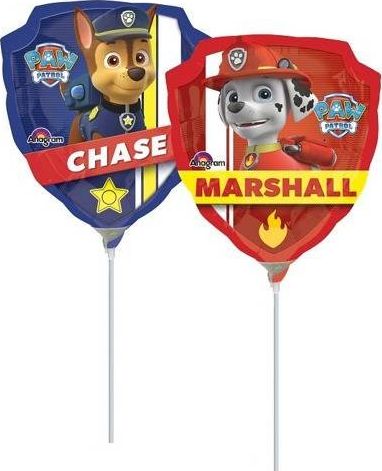 AMSCAN Balon foliowy do patyka Psi Patrol - 28 cm - 1 szt uniwersalny