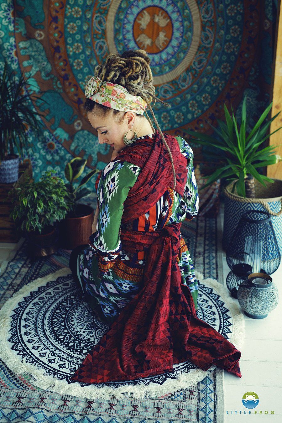 Little Frog Chusta żakardowa Little Frog - Ruby Illusion 3,6 m