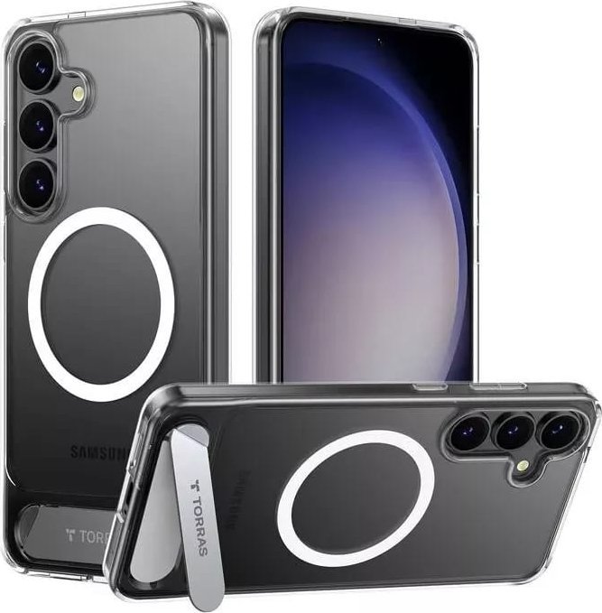 Etui na telefon Torras Pstand Series do Samsung S25 (przezroczyste)