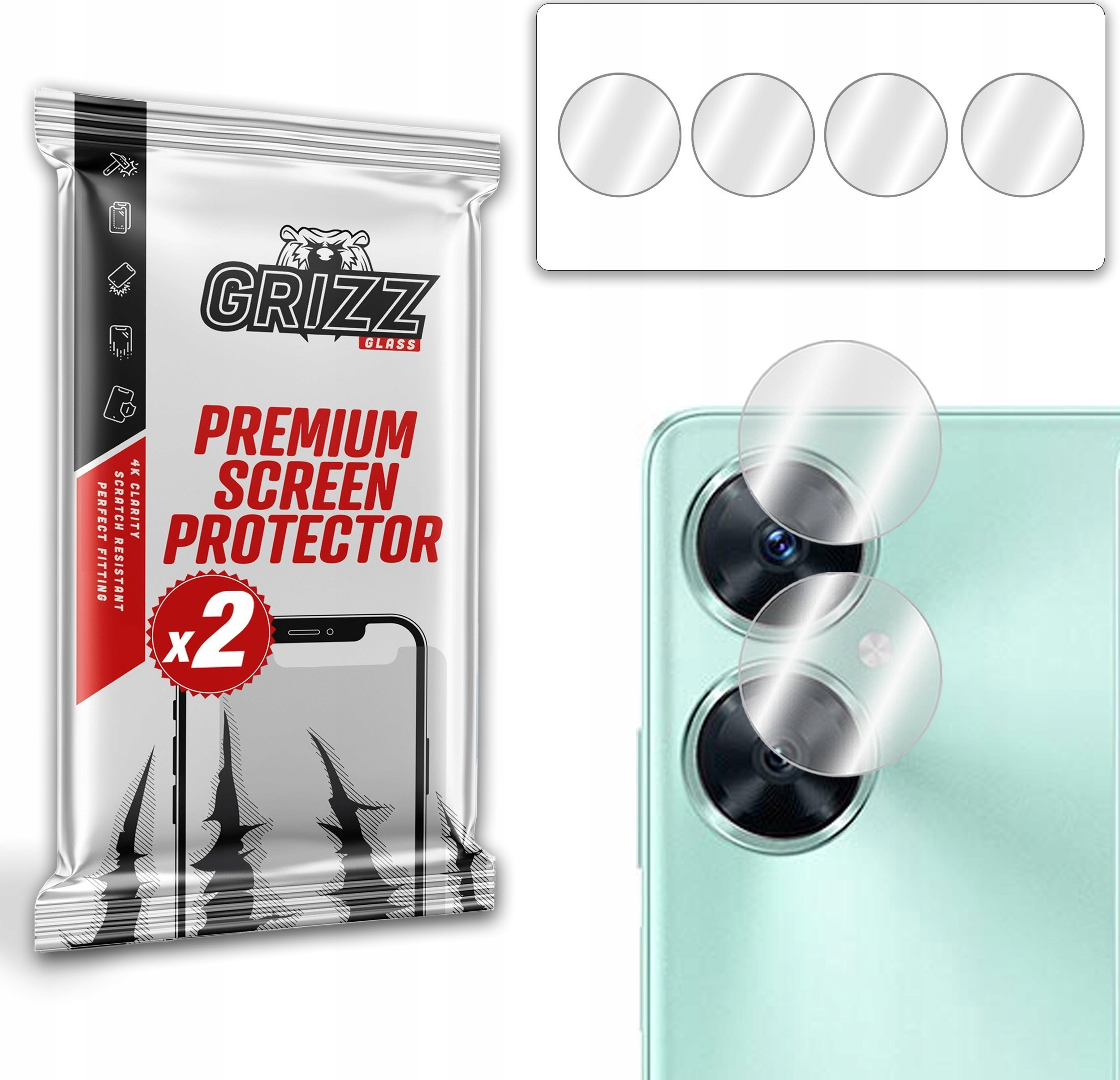 GrizzGlass Szkło na aparat GrizzGlass HybridGlass Camera Huawei nova 11i