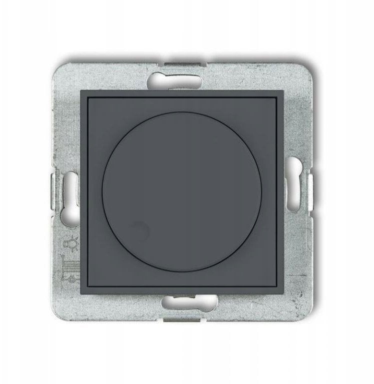 ICON Mechanizm elektronicznego regulatora oświetlenia przyciskowo-obrotowego do lamp LED grafitowy mat 28IRO-2