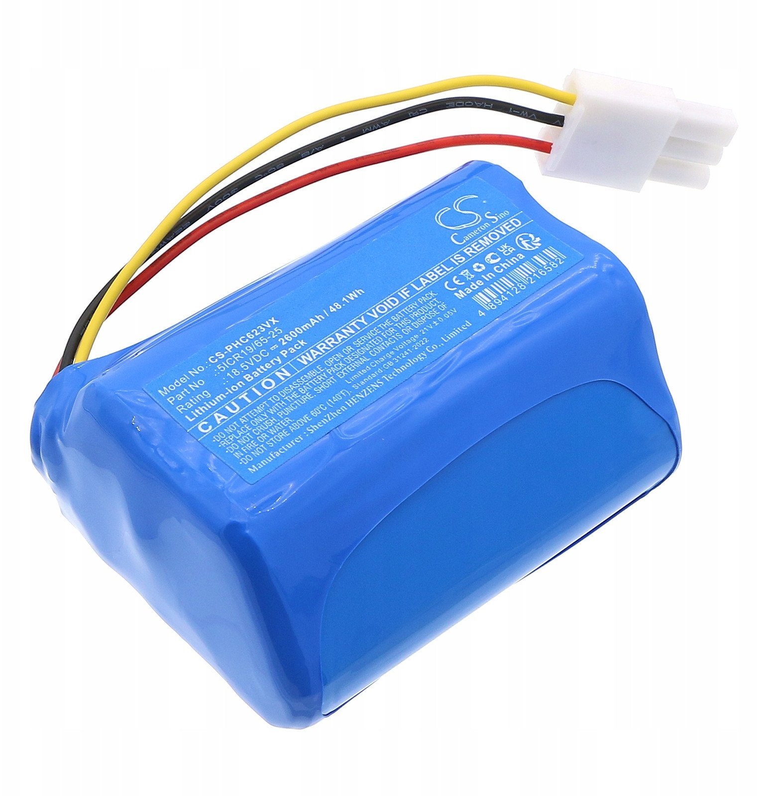 Akumulator Bateria Typu 5icr19/65-25 Do Philips Fc6231 Fc6232 Fc6331 / Cs-phc623vx