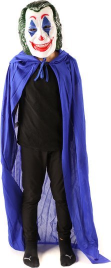 PRC STRÓJ KOSTIUM JOKER PELERYNA MASKA HALLOWEEN