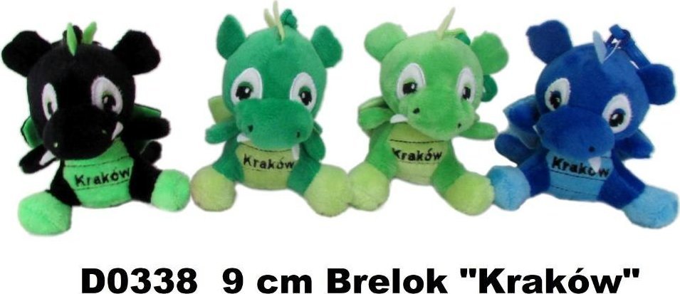 Brelok smok "Kraków" 9cm MIX