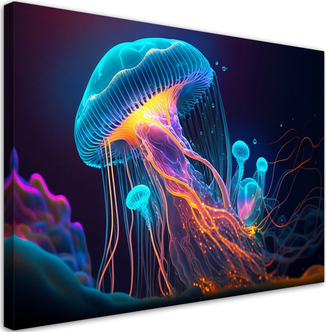 Feeby Obraz na płótnie, Żywe barwy pod wodą - 120x80