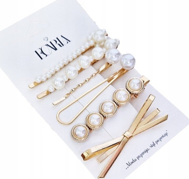 ECARLA_Eleganckie wsuwki do włosów Złote 4szt.