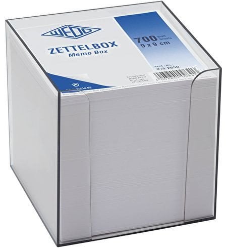 WEDO Zettelbox gefüllt 9,5 x 9,5 cm ra